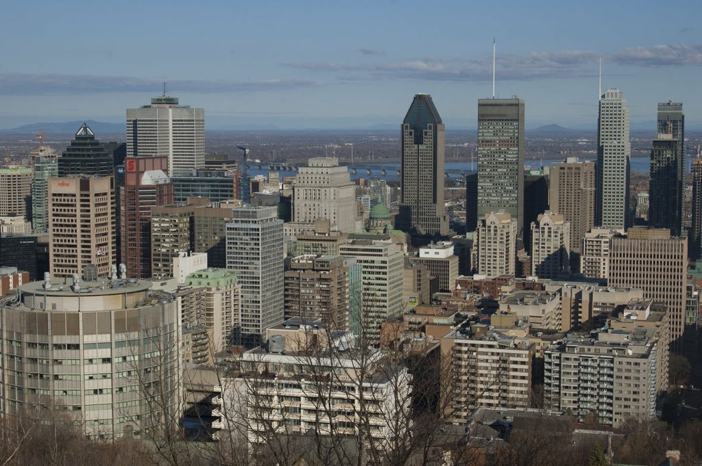 Montreal widok ze wzgórza Mont Royale