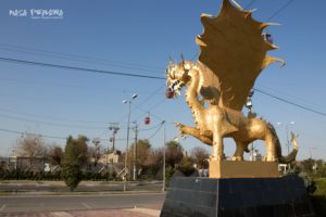 Irbil Minaret Park ulica Irak Kurdystan